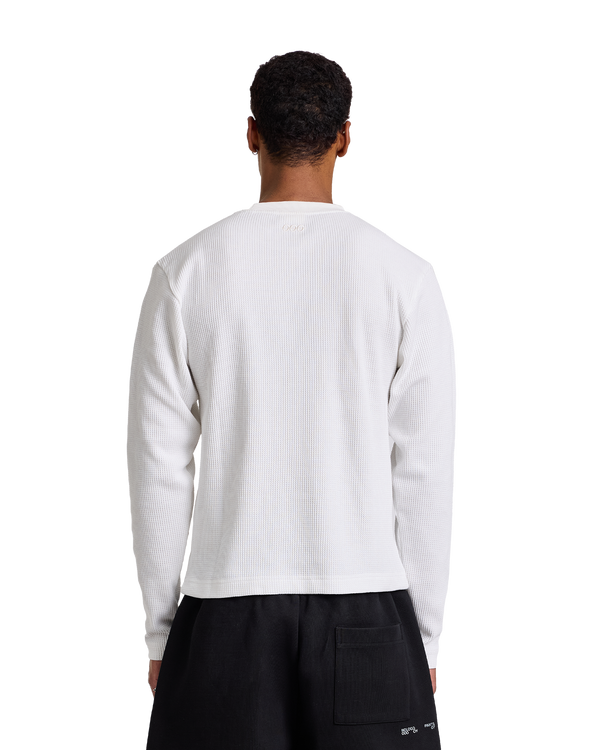 Core Waffle Long Sleeve | Vintage White - Hover