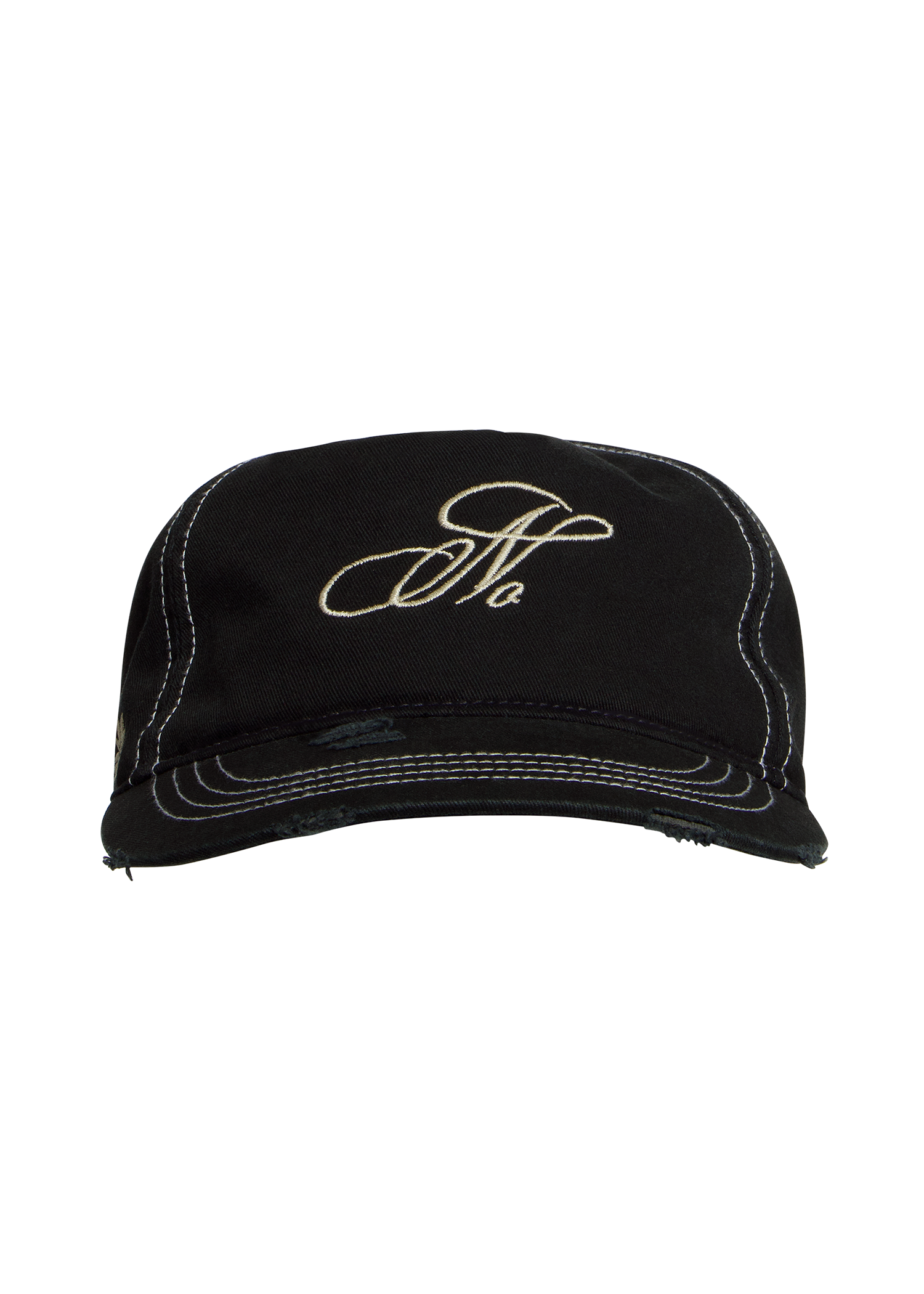 Edelweiss Distressed Cap | Washed Black - NOLOGO