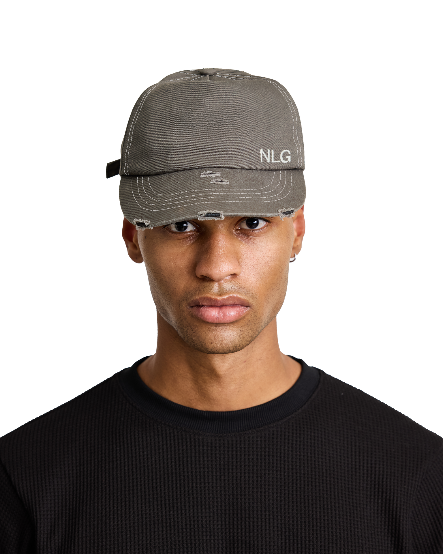 OOO Distressed Cap | Washed Olive - NOLOGO