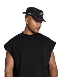 Edelweiss Distressed Cap | Washed Black - NOLOGO