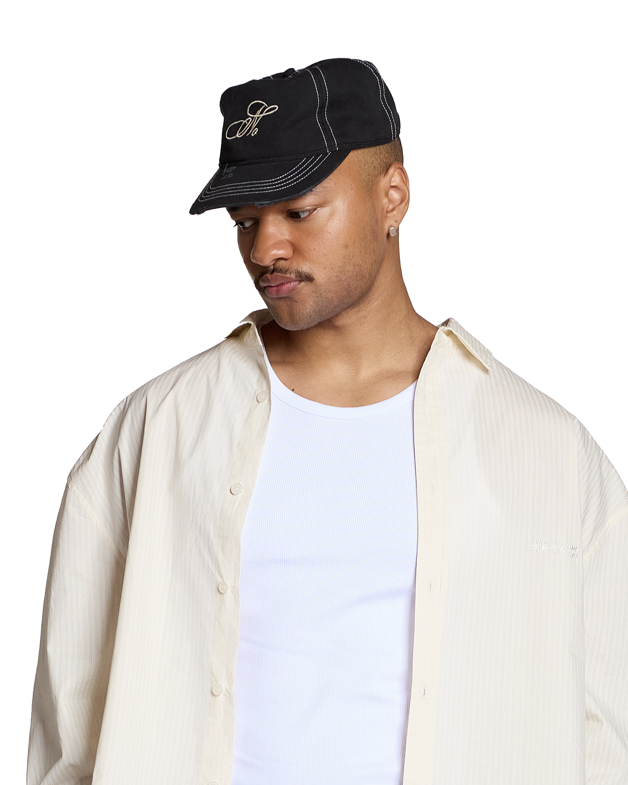 Edelweiss Distressed Cap | Washed Black - NOLOGO