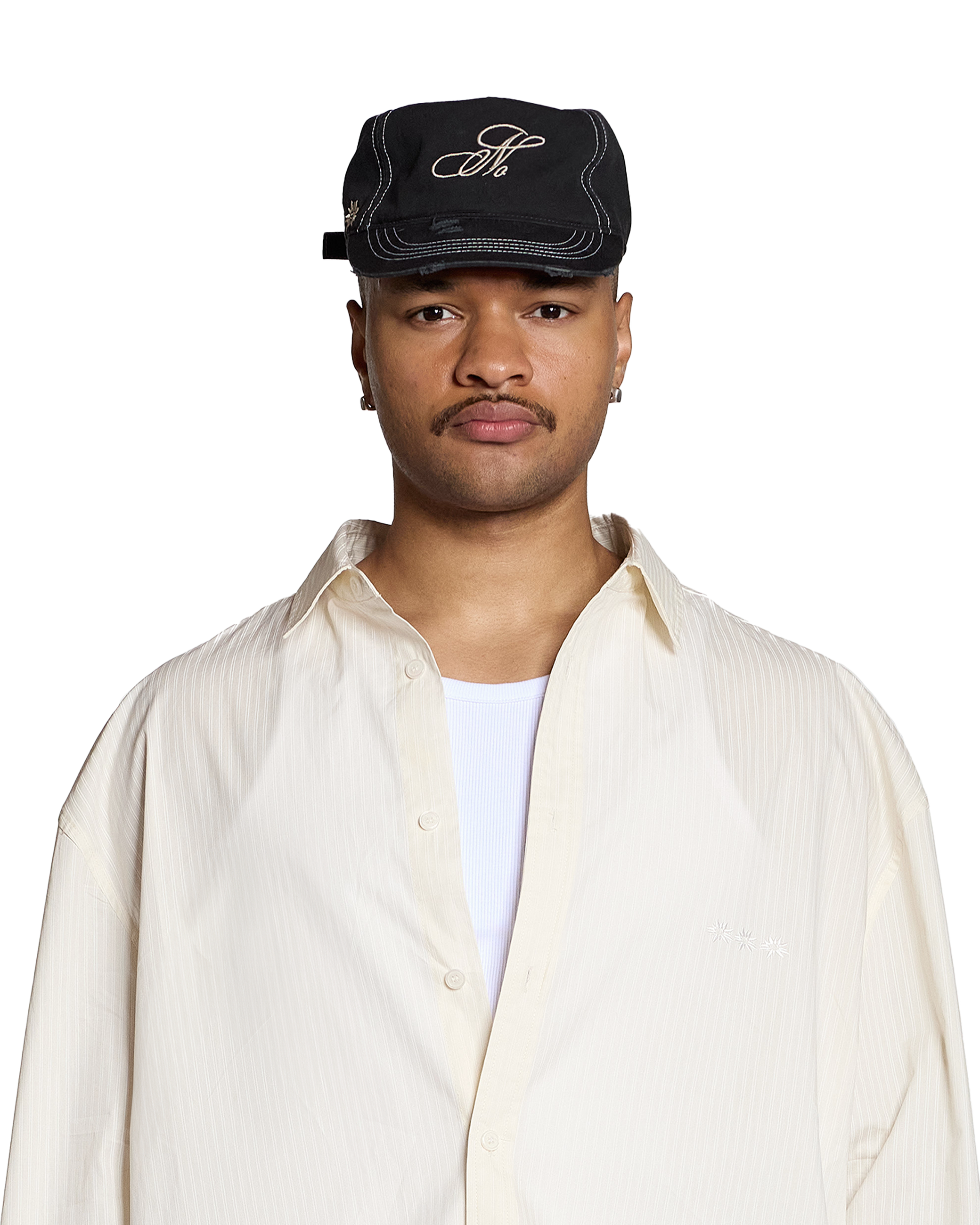 Edelweiss Distressed Cap | Washed Black - NOLOGO