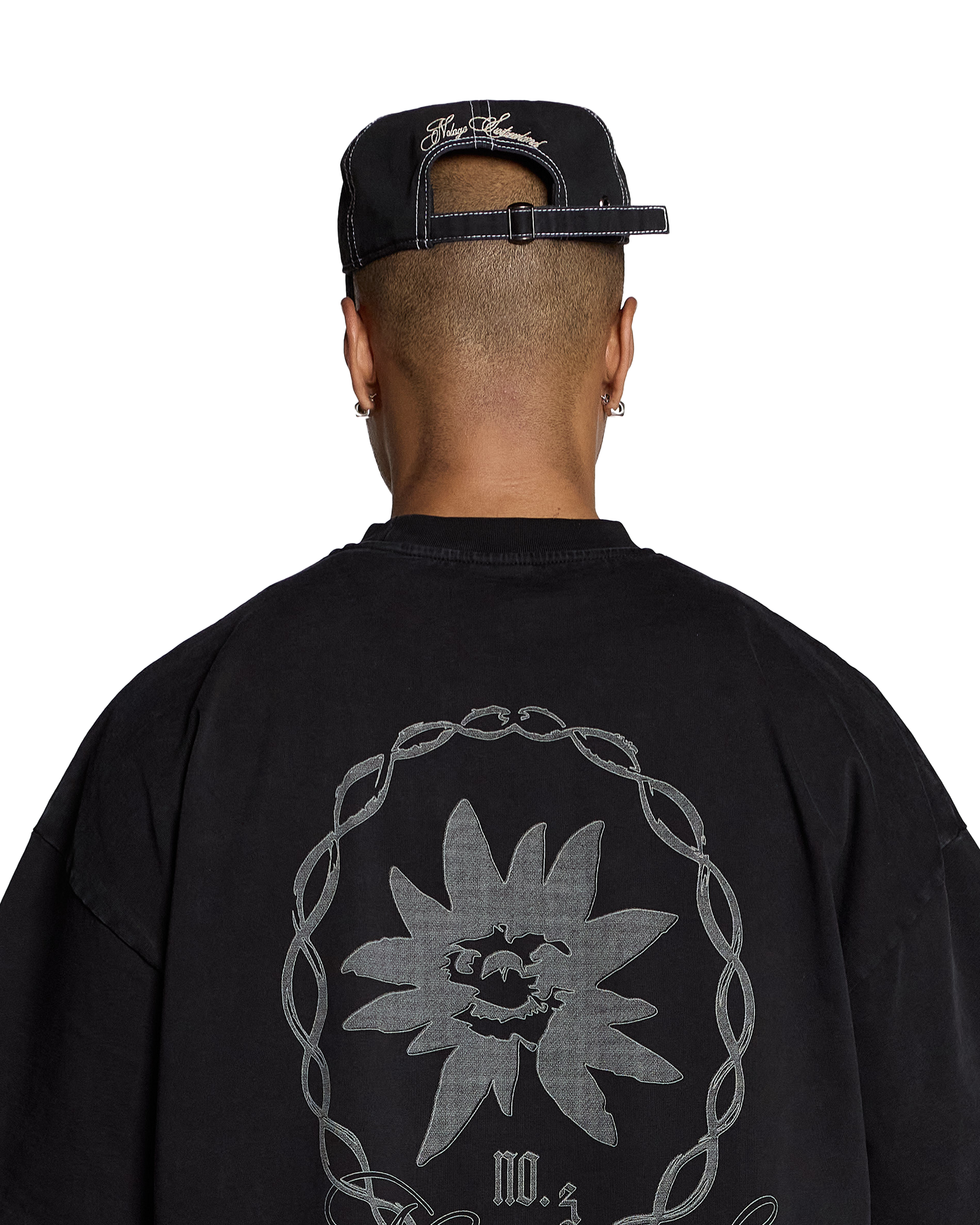 Edelweiss Distressed Cap | Washed Black - NOLOGO