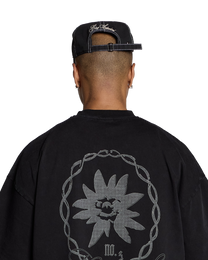 Edelweiss Distressed Cap | Washed Black - NOLOGO