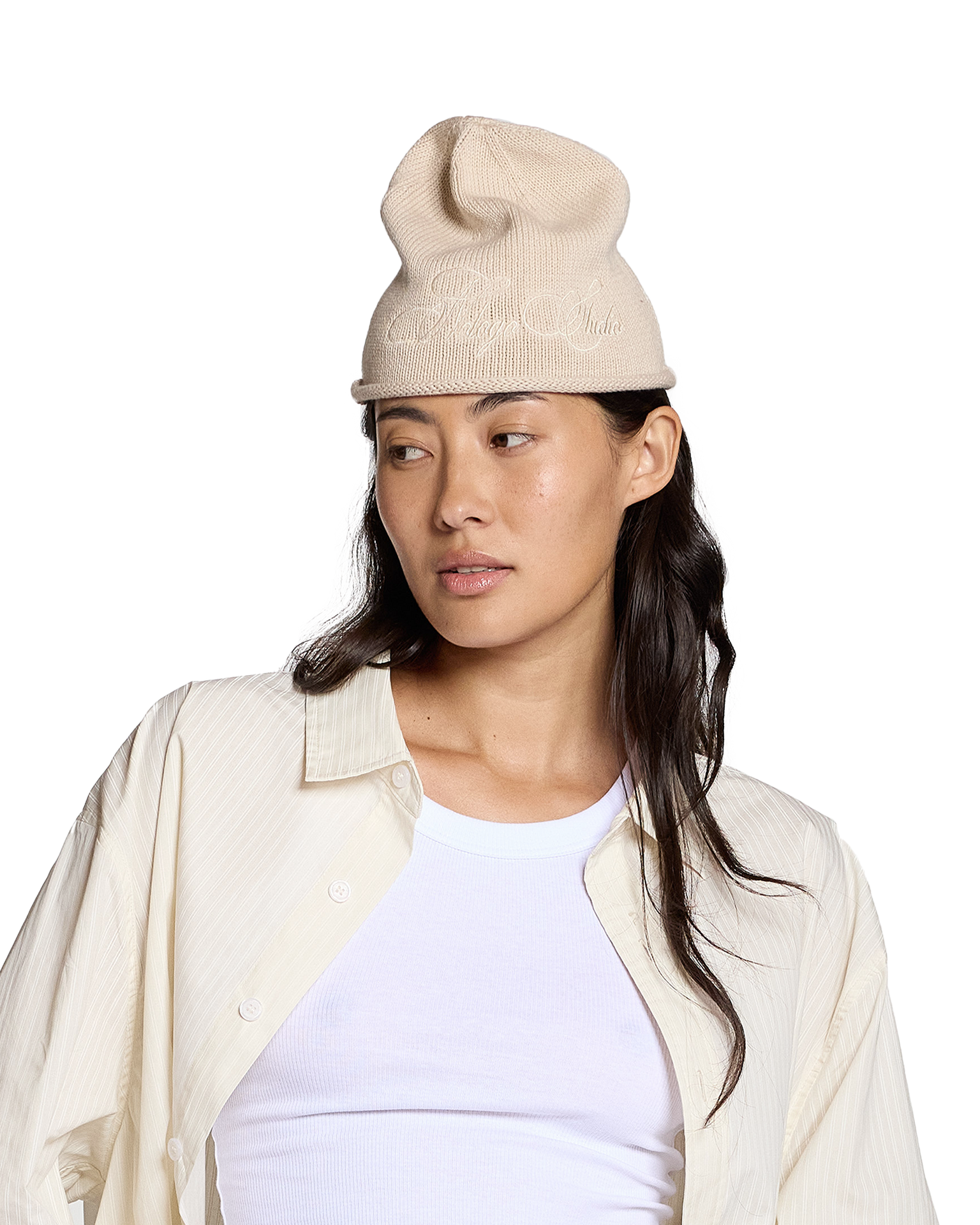 Knitted Summer Beanie | Vintage Beige - NOLOGO