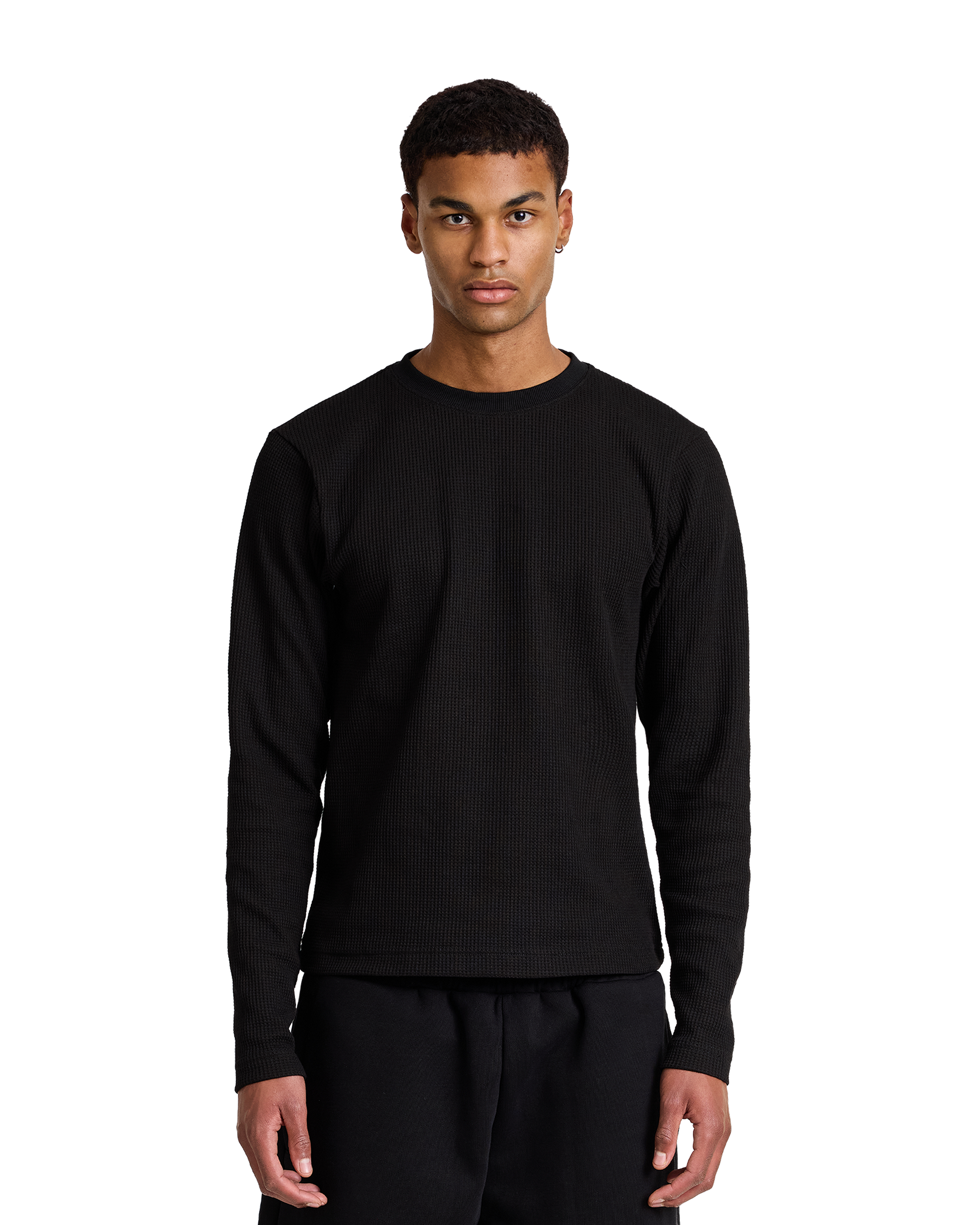 Core Waffle Long Sleeve | Black
