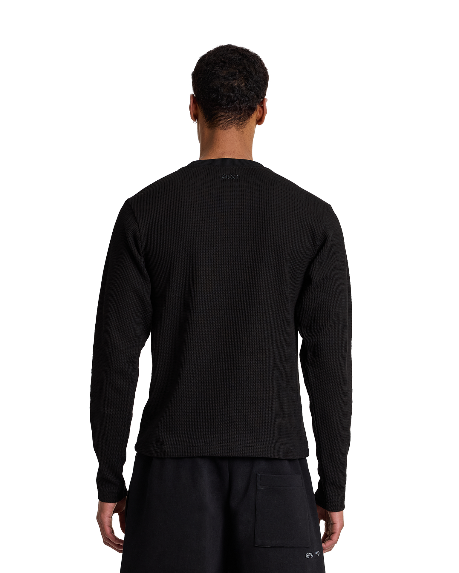 Core Waffle Long Sleeve | Black - NOLOGO