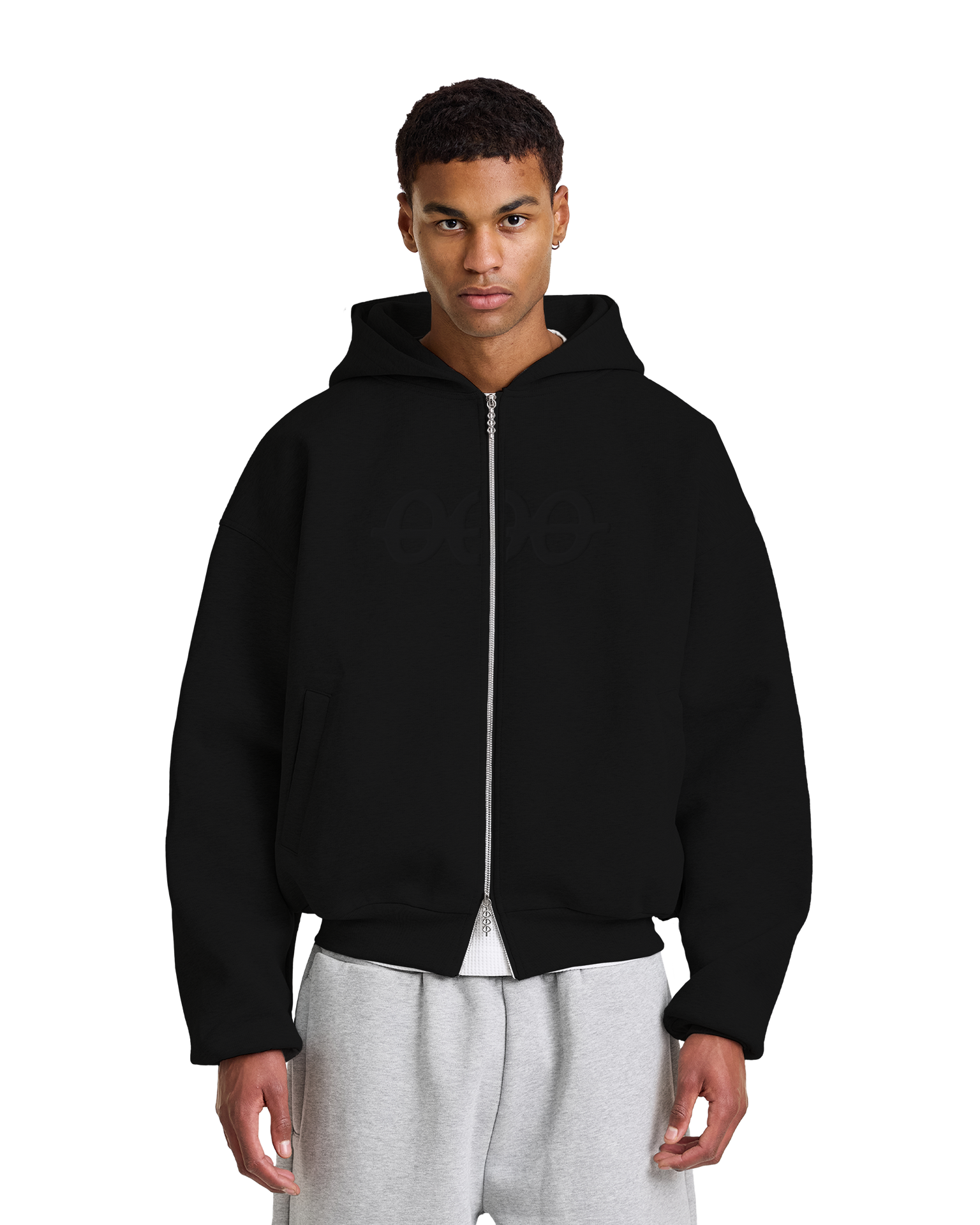 Core Zip Hoodie - NOLOGO Black