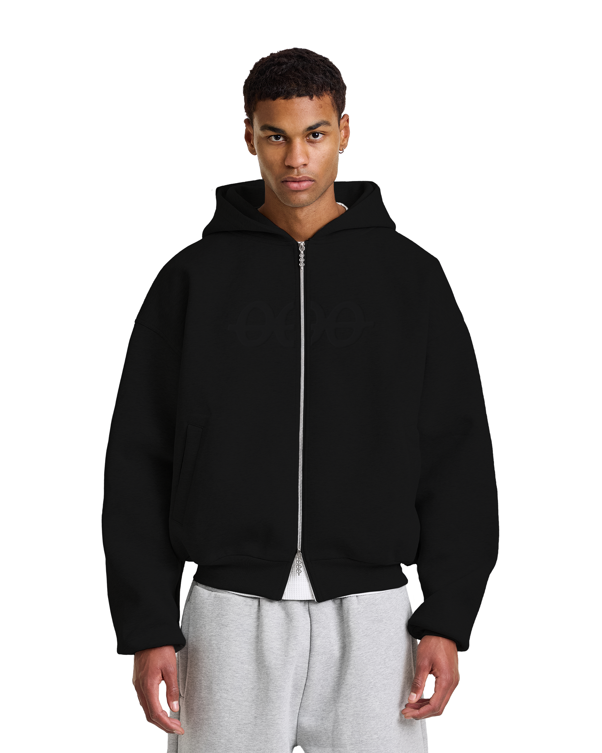 Core Zip Hoodie - NOLOGO Black