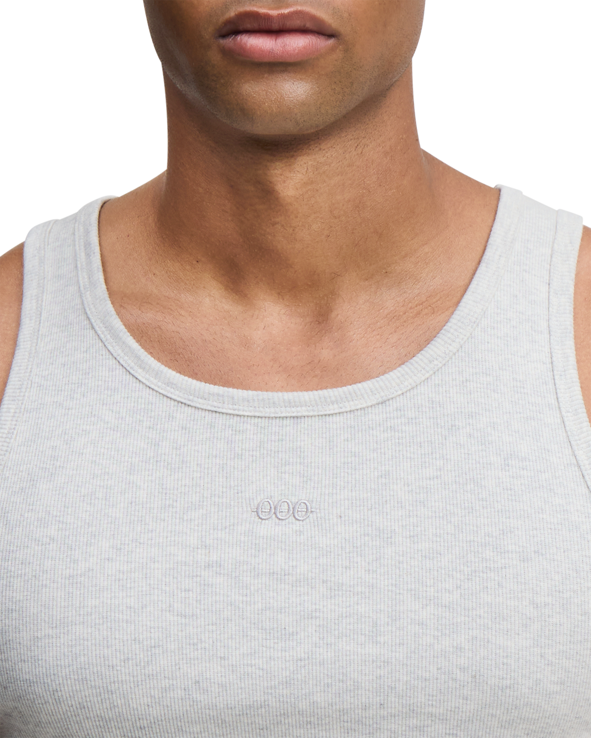 OOO tank top grey - embroidery