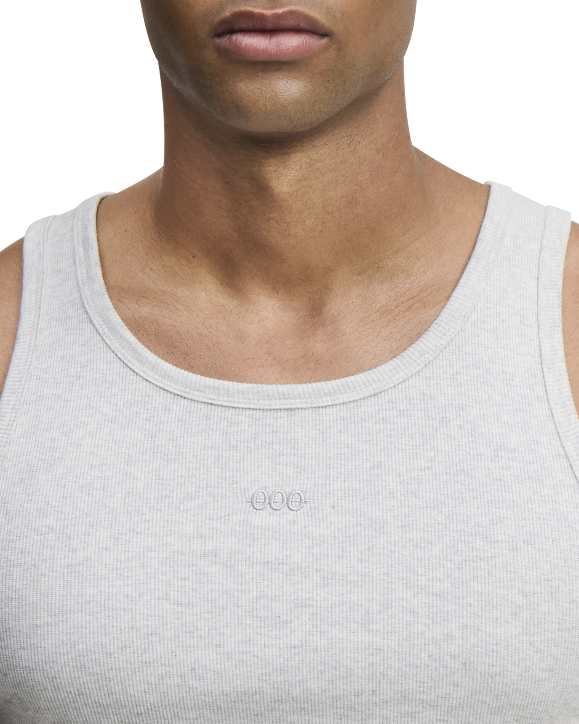 OOO tank top grey - embroidery