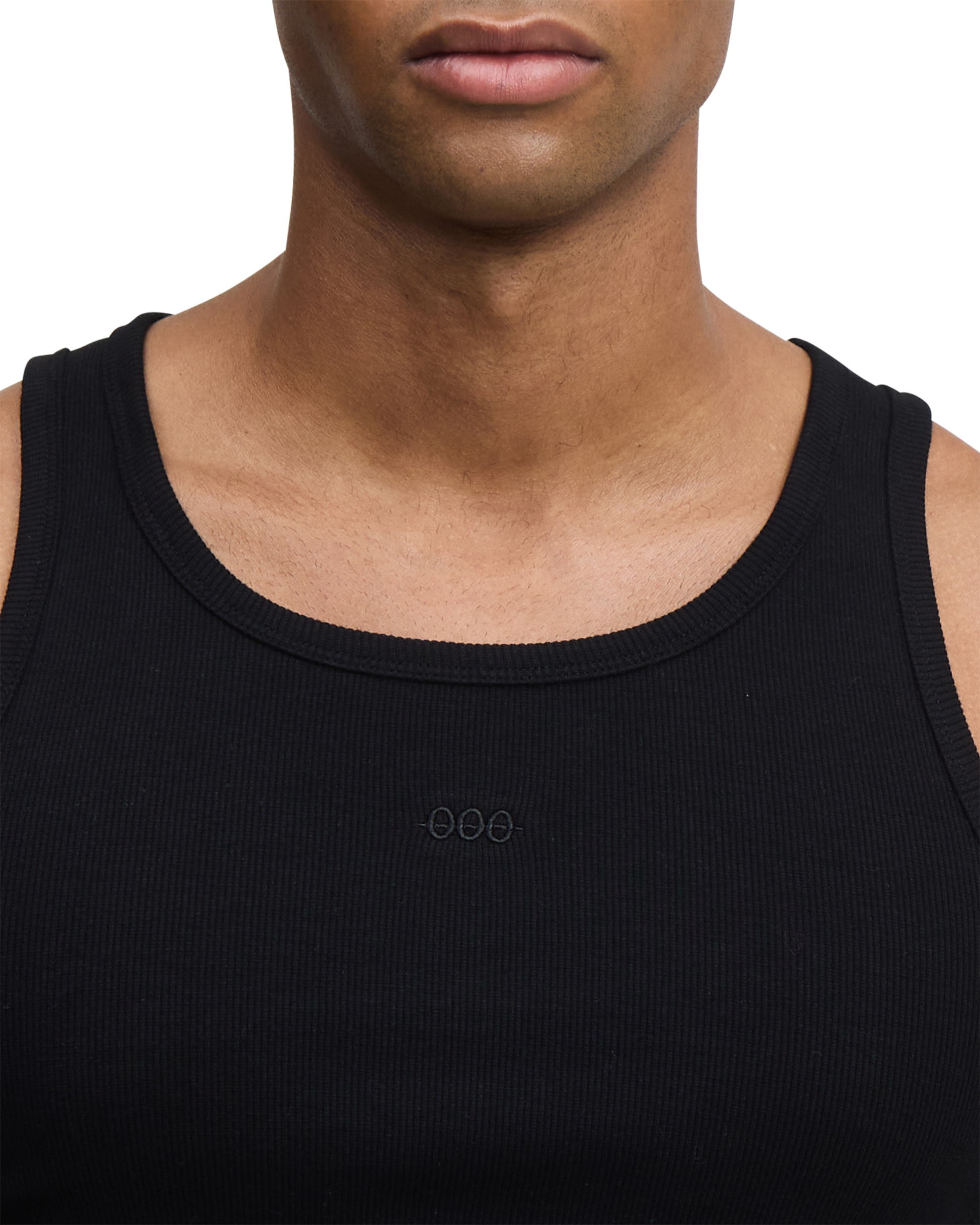 OOO tank top black - embroidery