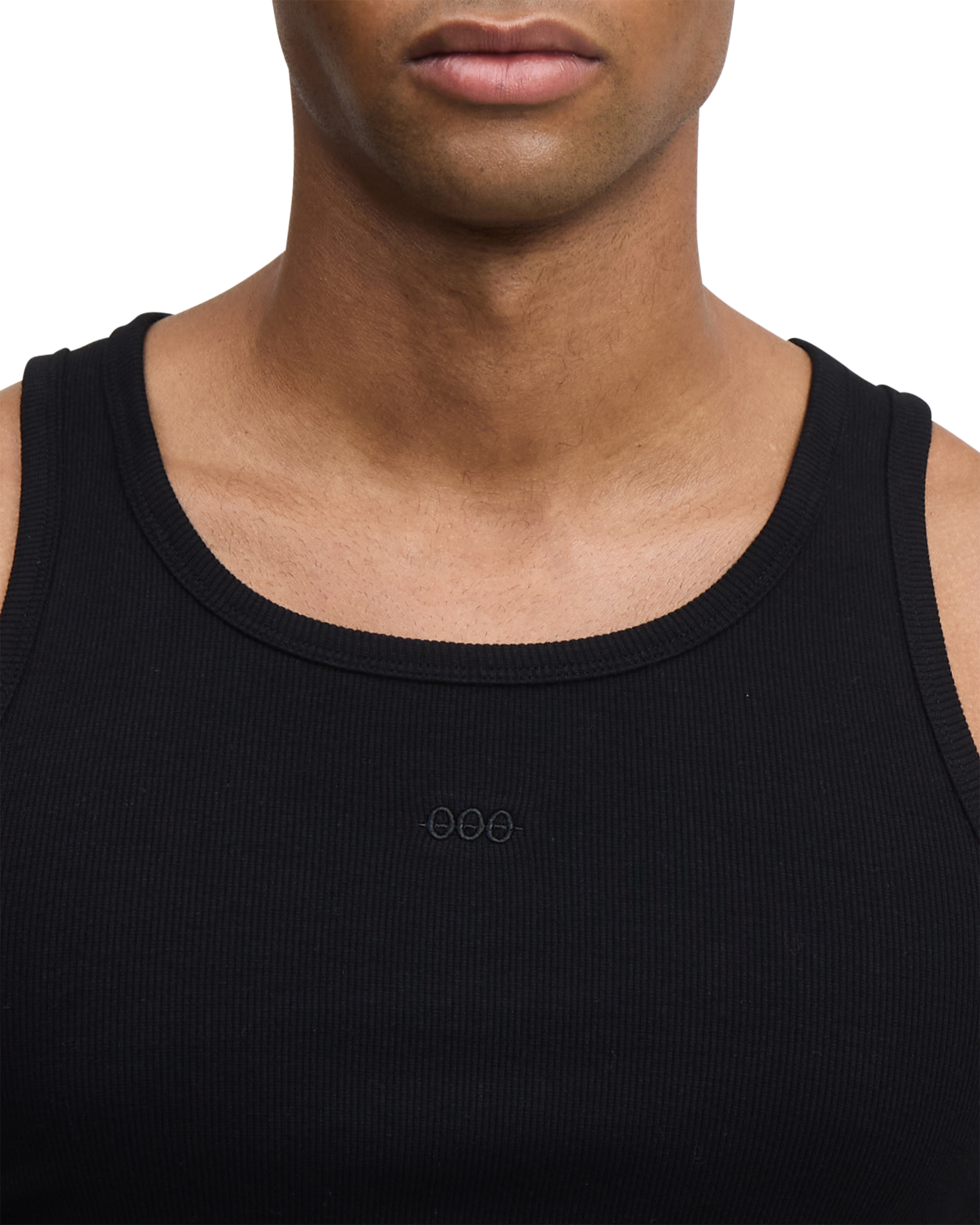 OOO tank top black - embroidery