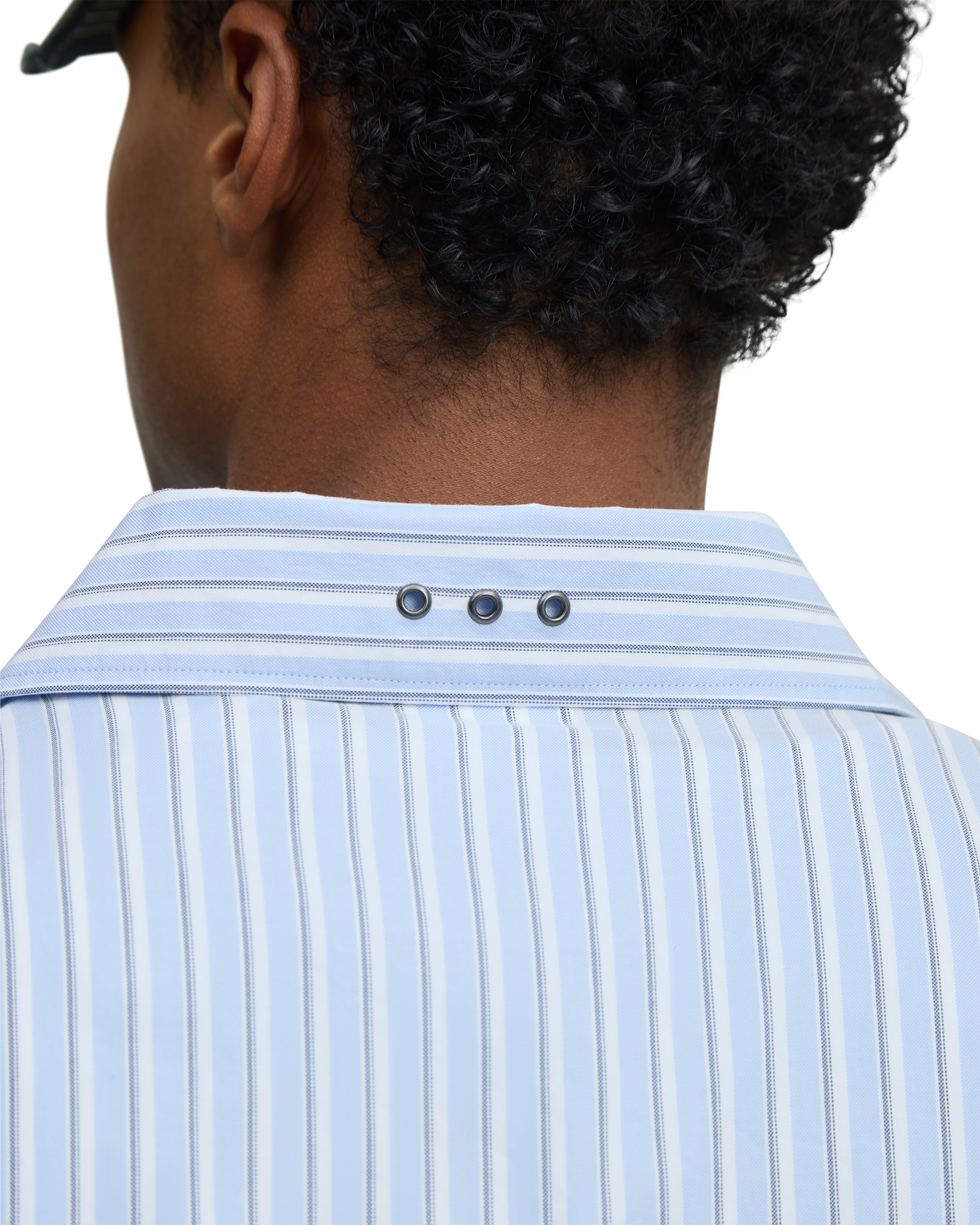 Blue shirt back detail