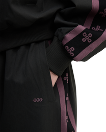 forest green track pants- embroidery