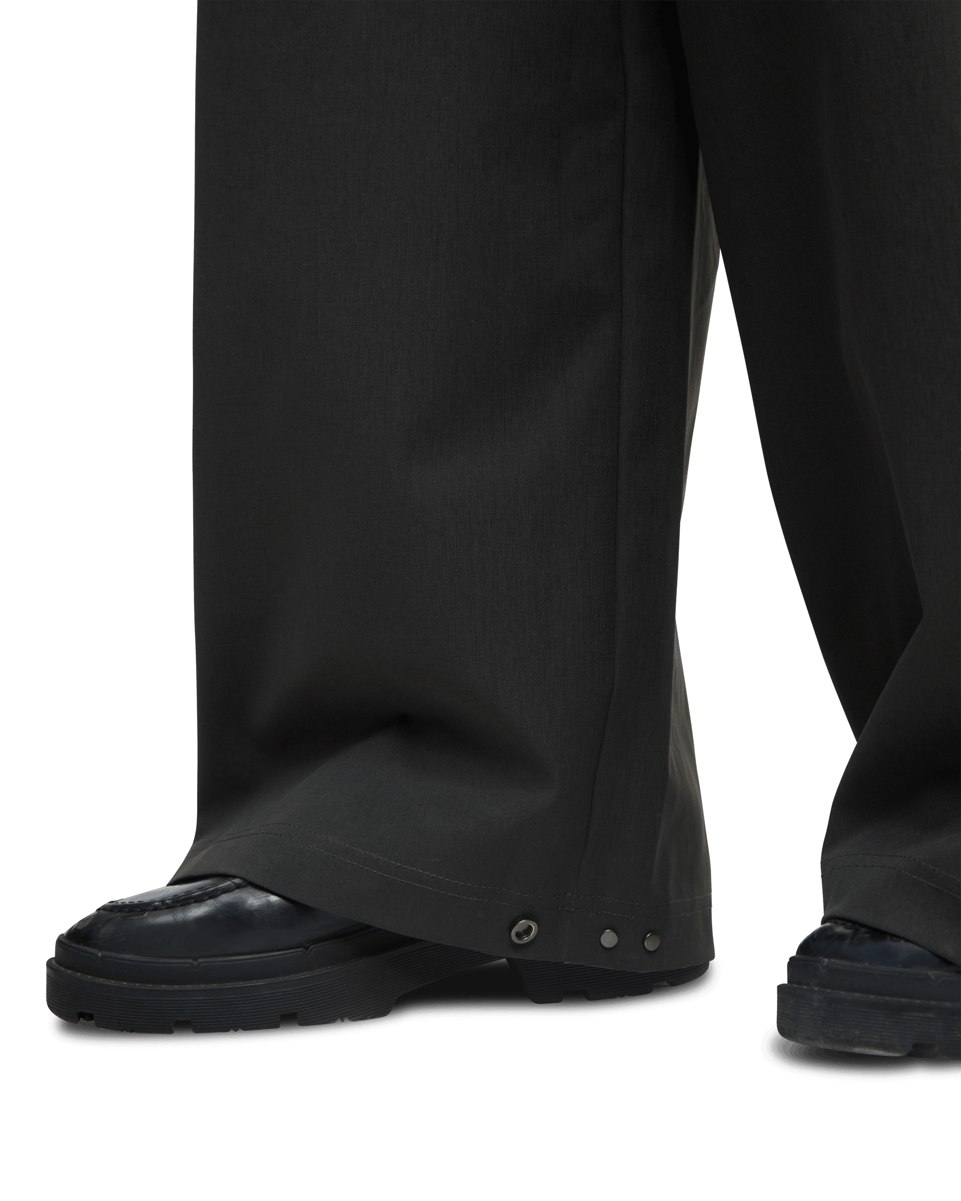 forest Green track pants - button detail