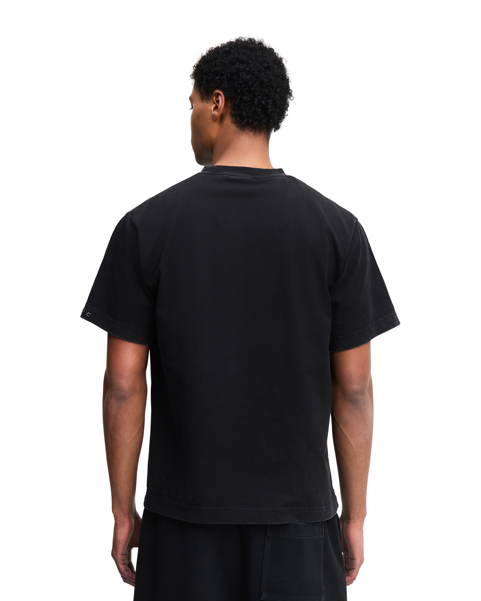 Black regular T-shirt - hover