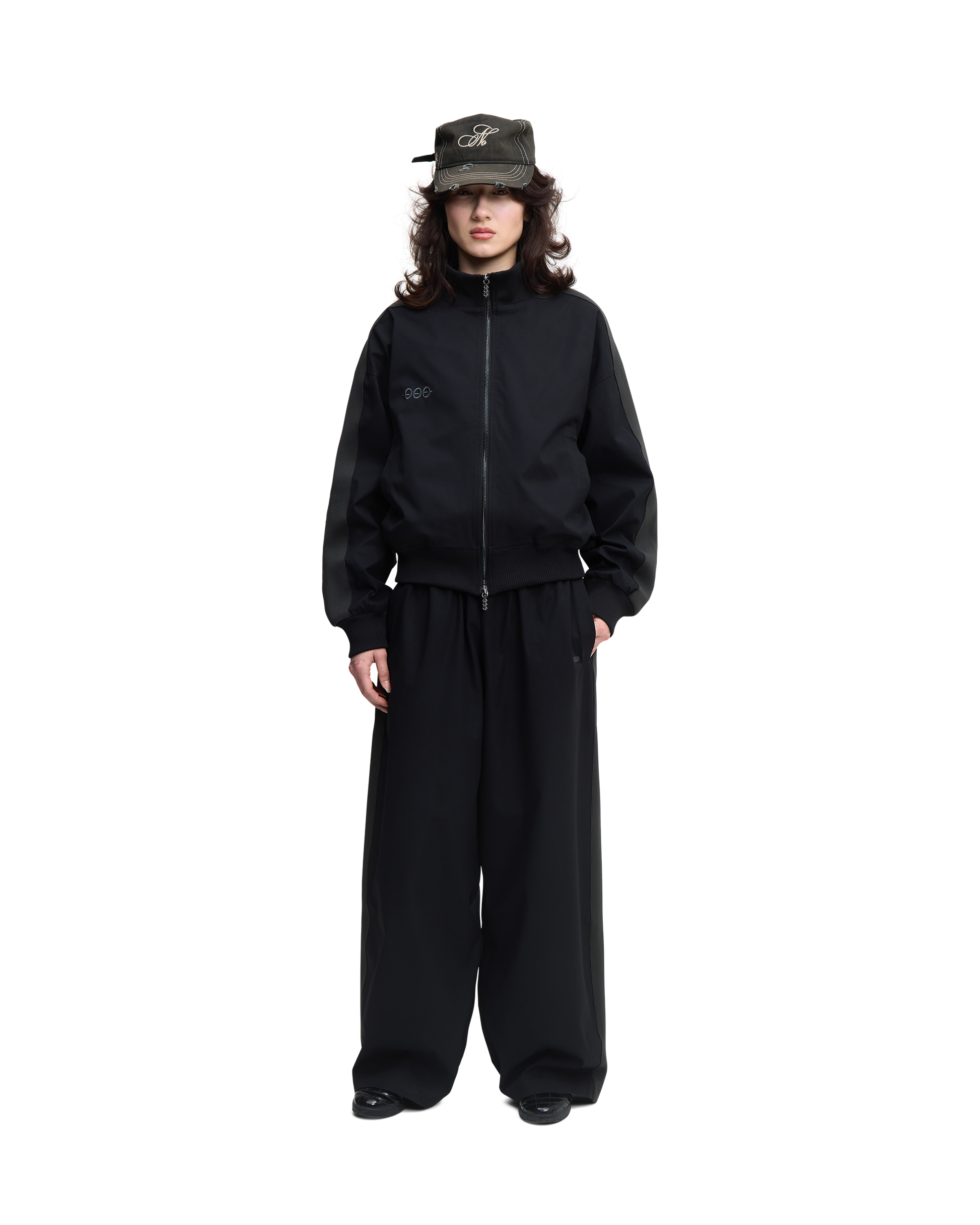 Black track pants - hover
