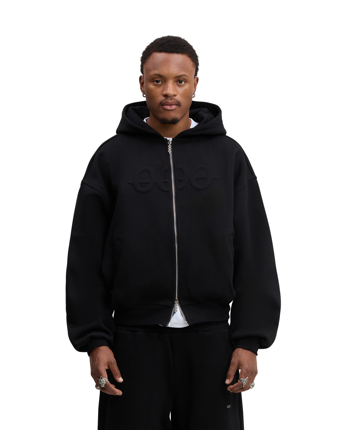 Core Zip Hoodie - NOLOGO Black
