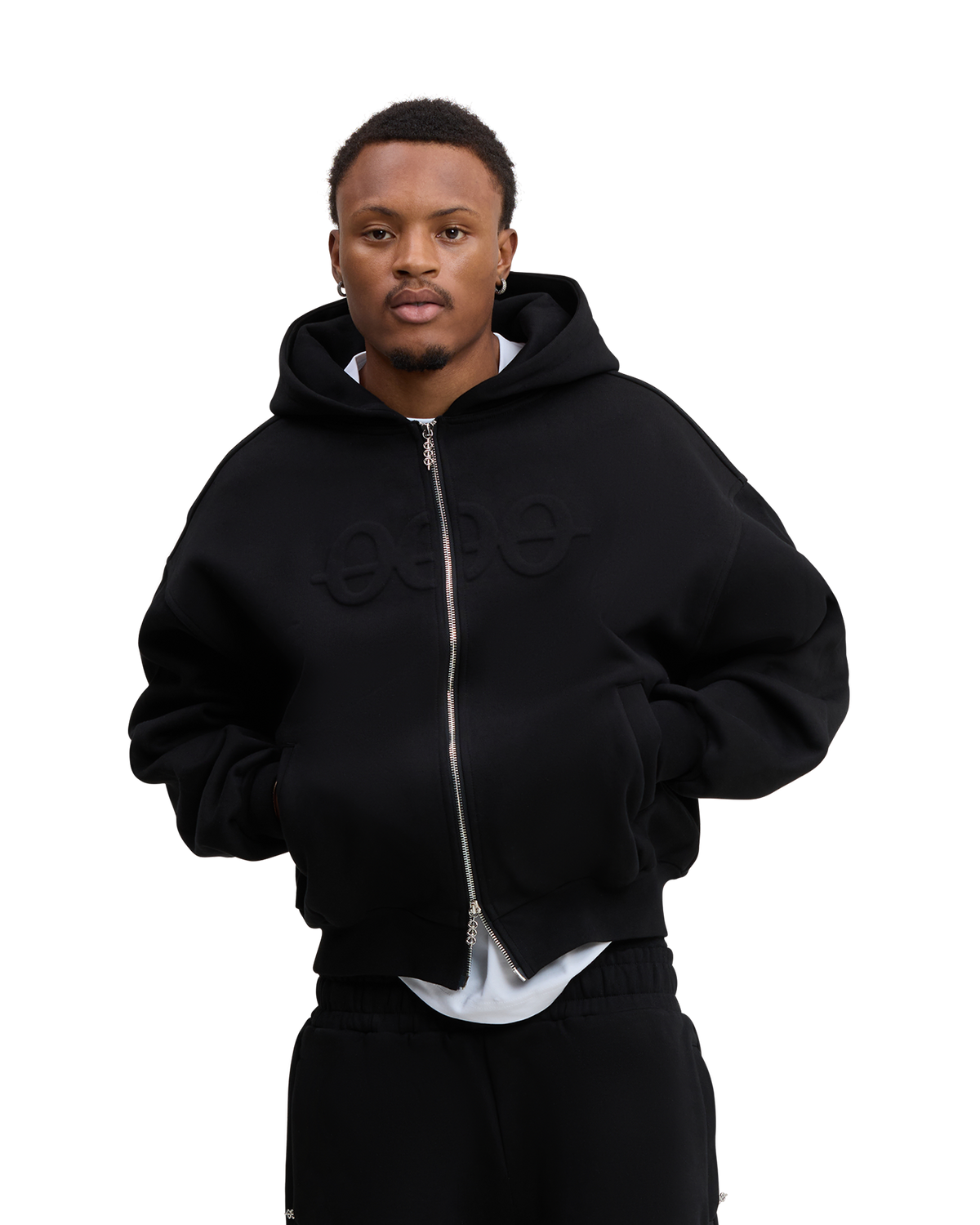 Core Zip Hoodie - NOLOGO Black